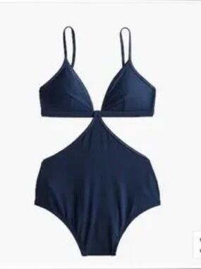 J. Crew Navy Blue Monokini One Piece Swimsuit in Navy Blue size 8